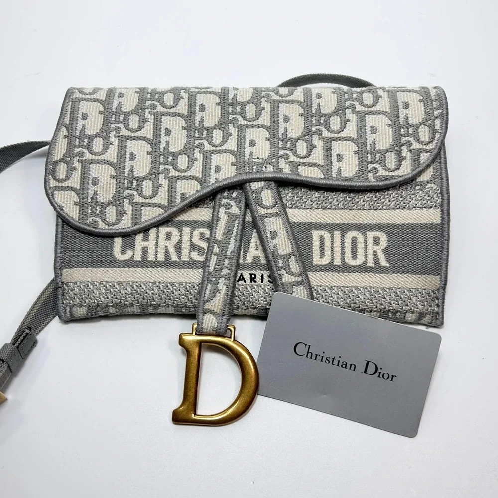 Christian Dior Oblique Slim Saddle Belt Pouch - Picture 7 of 11